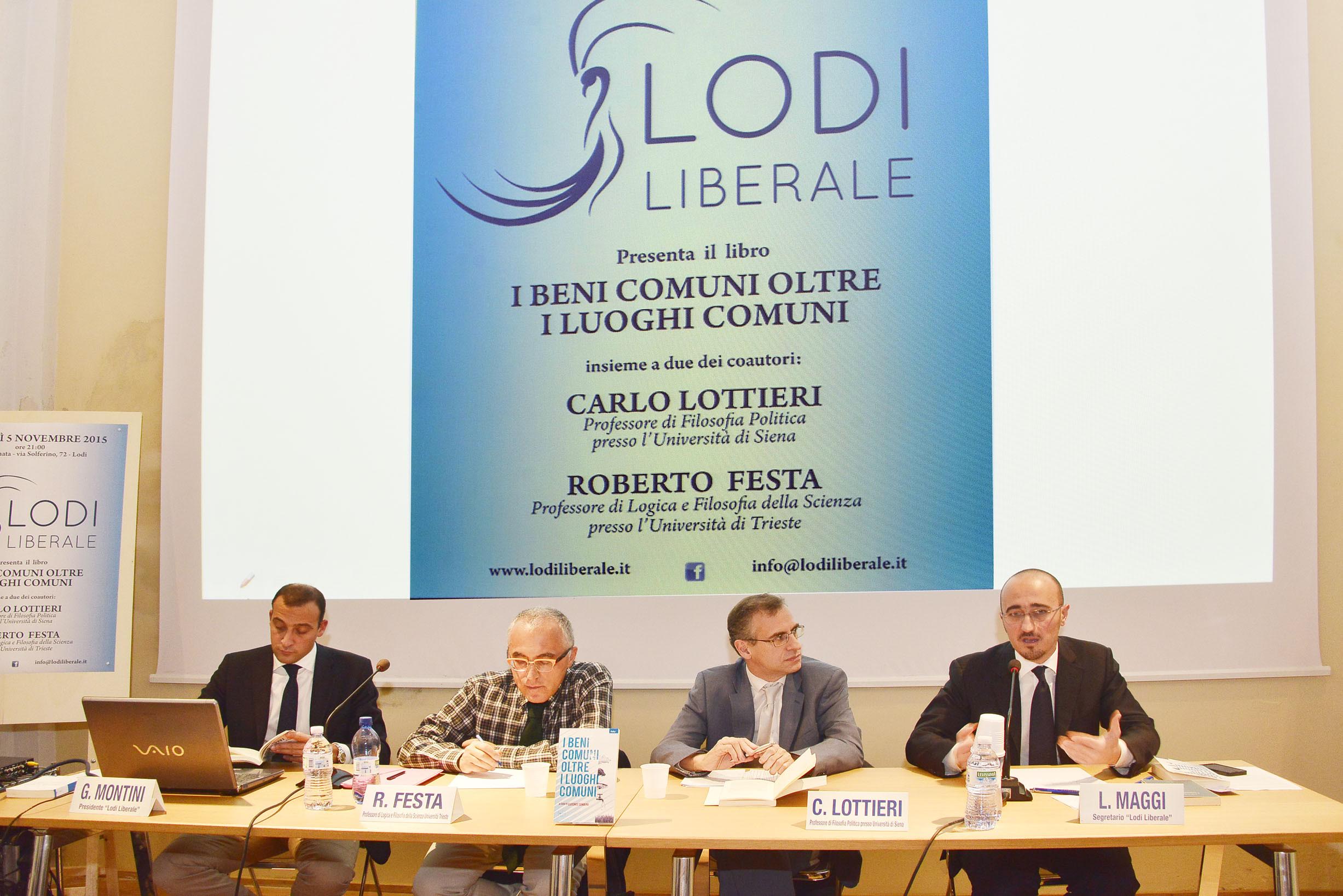 Associazione Lodi Liberale - Presentazione del libro "I beni comuni oltre i luoghi comuni" di Ibl Libri