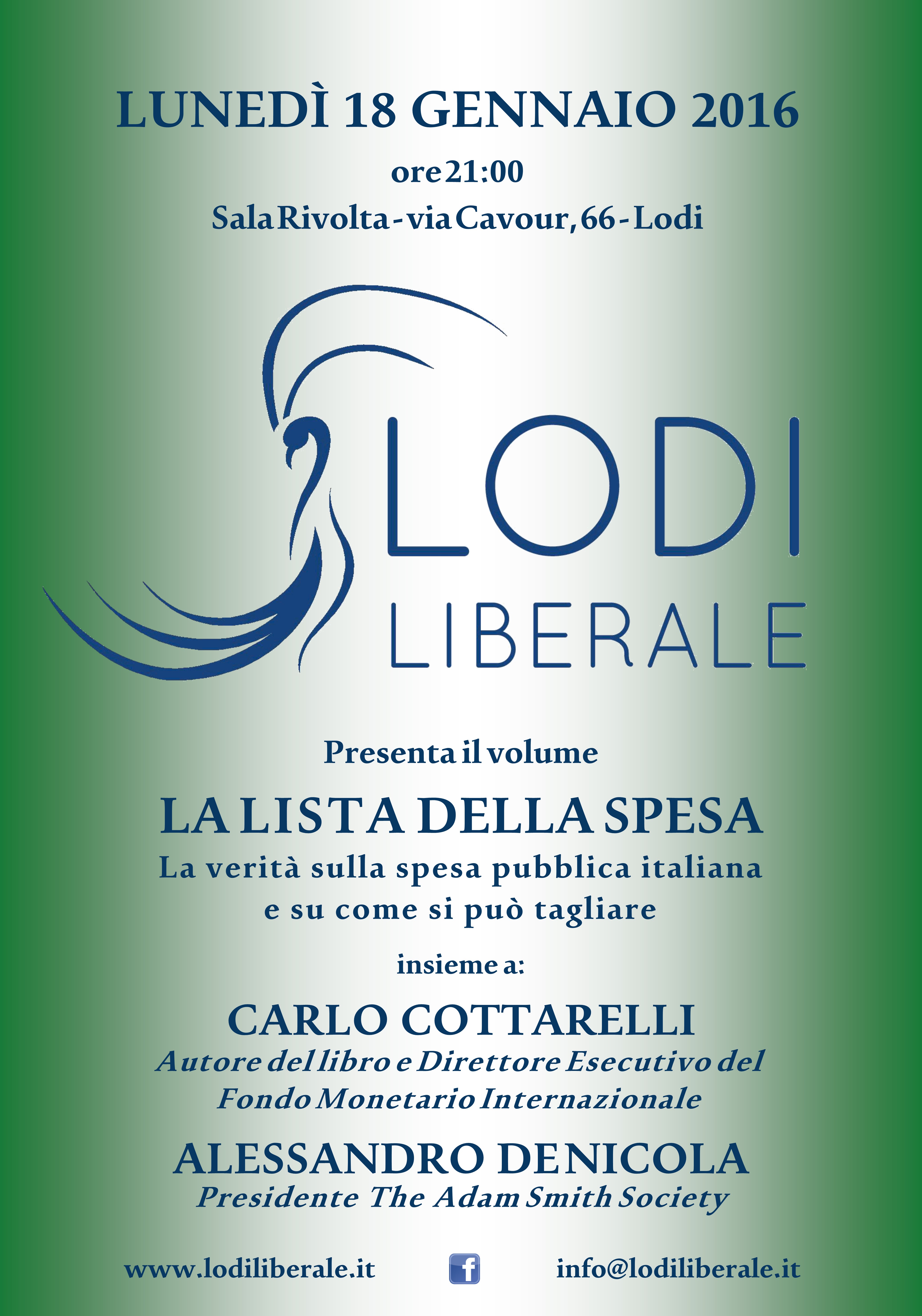 Associazione Lodi Liberale - Presentazione del libro "La lista della spesa" di Carlo Cottarelli