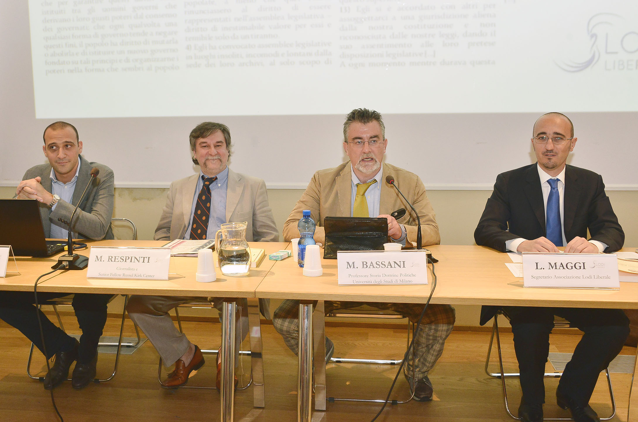 Associazione Lodi Liberale - Thomas Jefferson e la dichiarazione d'indipendenza degli Stati Uniti d'America Marco Bassani e Marco Respinti Montini e Maggi