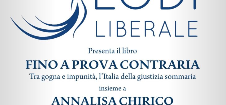 Presentazione del libro “Fino a Prova Contraria”