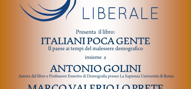 Lunedì 13 luglio presentazione del libro “Italiani poca gente”