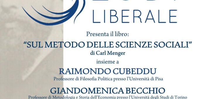 Lunedì 19 luglio presentazione del libro “Sul metodo delle scienze sociali”