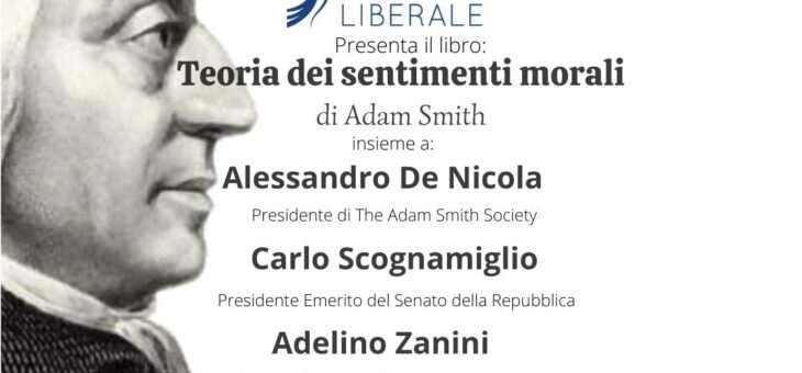 Lunedì 5 settembre presentazione del libro “Teoria dei sentimenti morali”