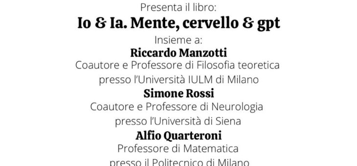 Presentazione Libro “Io & IA. Mente, cervello & GPT”
