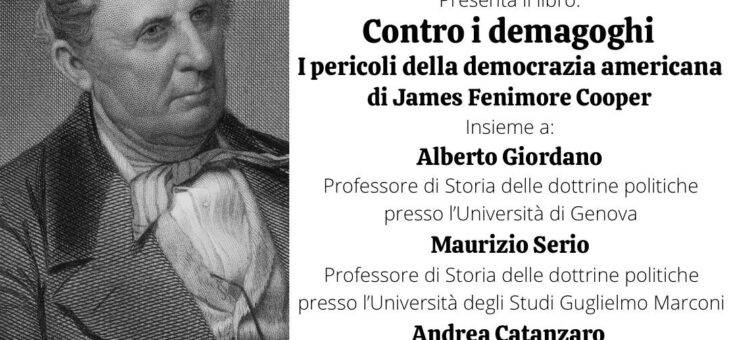 presentazione libro “Contro i demagoghi. I pericoli della democrazia americana” di James Fenimore Cooper