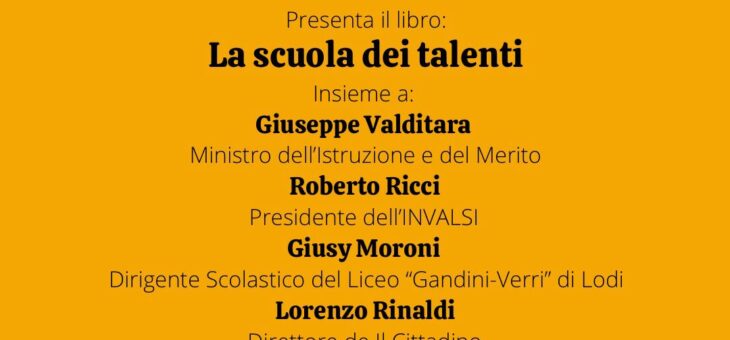 Presentazione libro “La scuola dei talenti”
