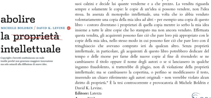 Una proposta radicale contro la proprietà intellettuale